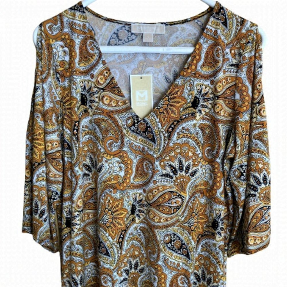 MICHAEL Kors Long Sleeve Marigold Blouse